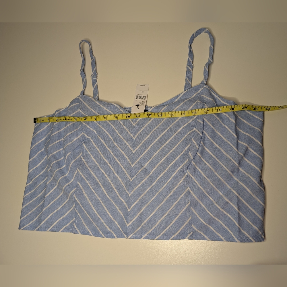 Blue and White Striped Women's Top - Picture 10 of 10
